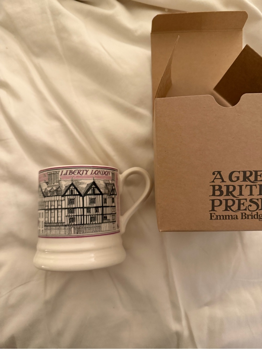 Emma Bridgewater iconic Liberty London Pink Trim Ceramic Mug